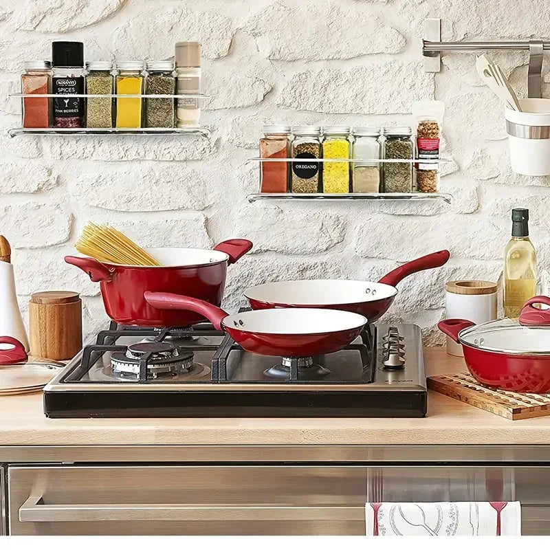 Wall-Mounted Spice Rack Set